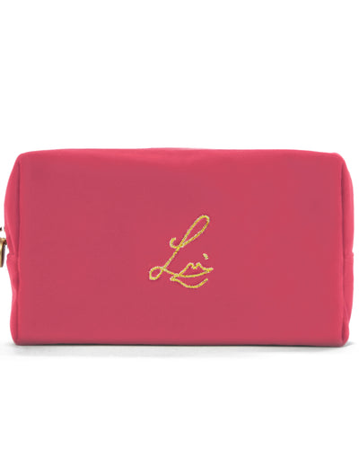 Pompadour Pink Velvet (Makeup Pouch)